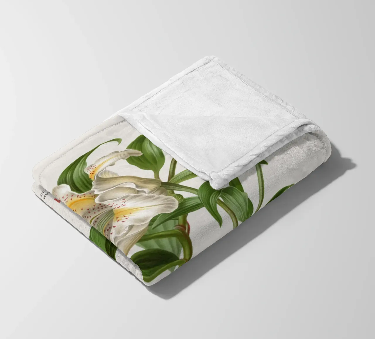 Goldstrahlige Lilie oder Lilium Auratum Fleecedecke von Vintagrafica