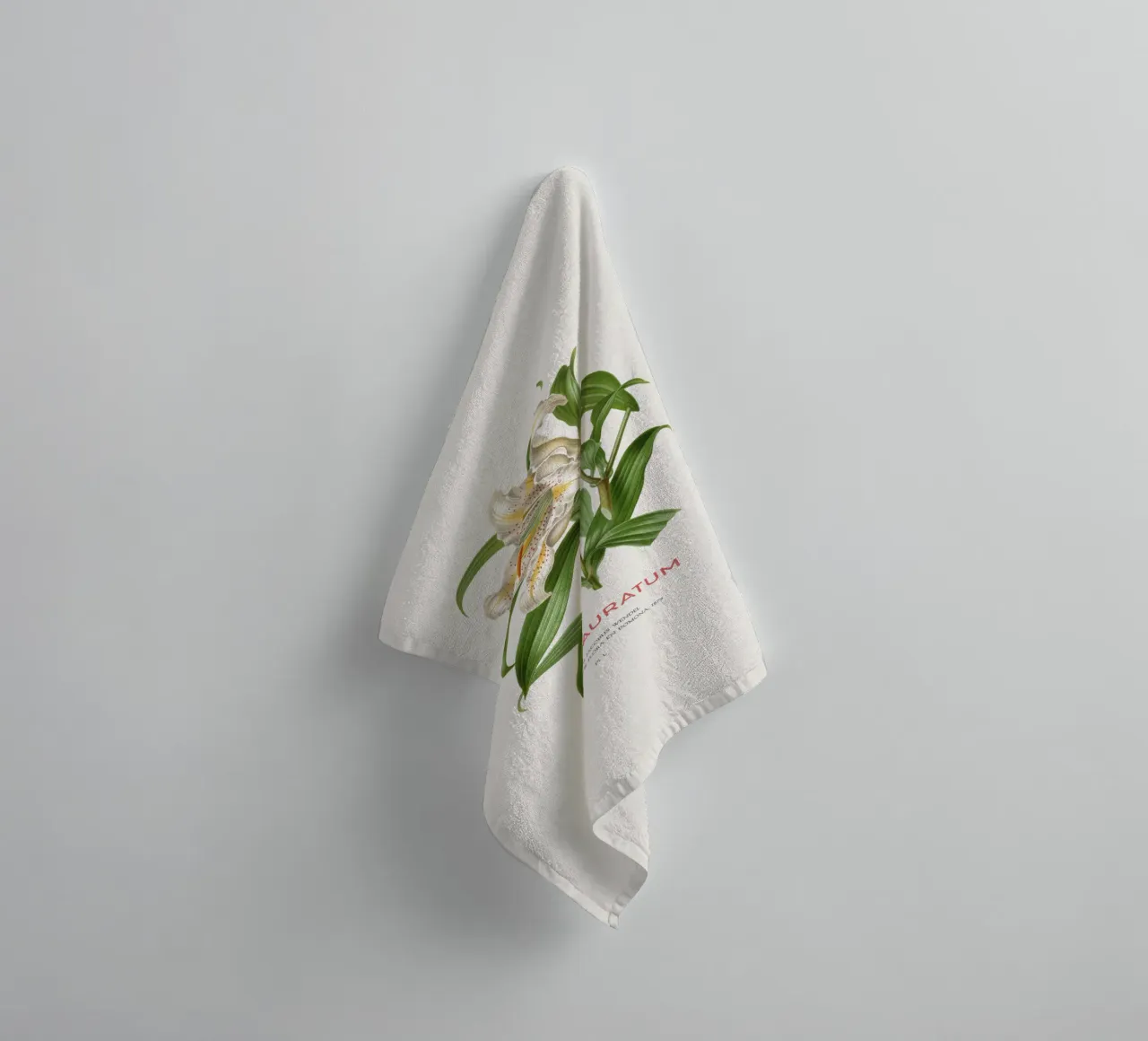 Goldstrahlige Lilie oder Lilium Auratum Handtuch von Vintagrafica