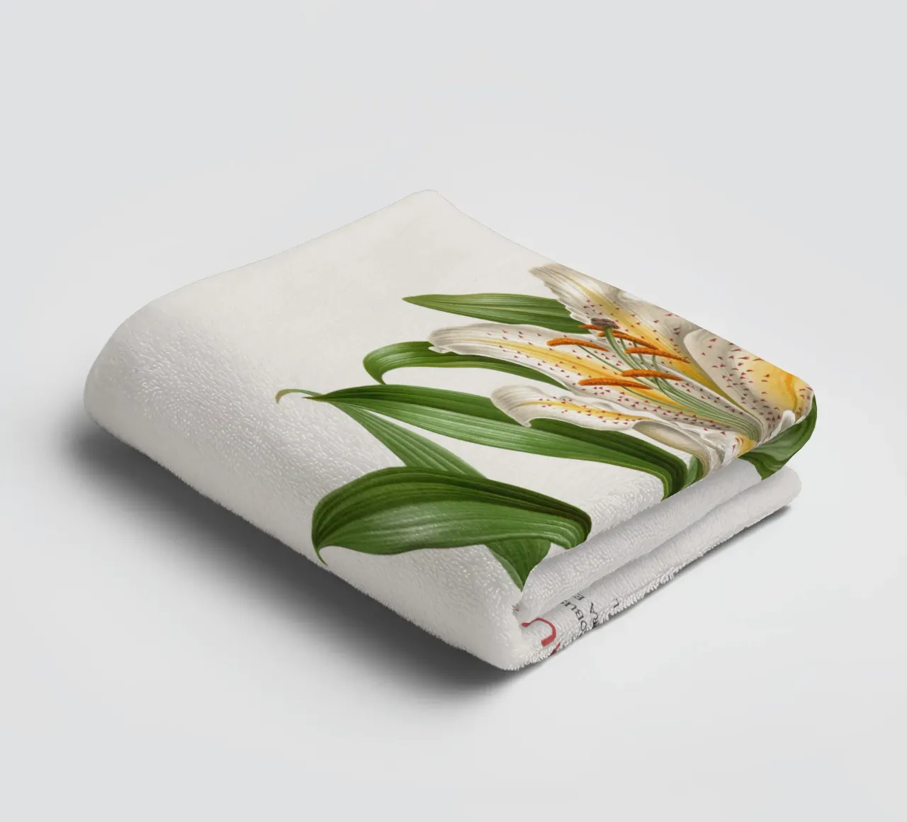 Goldstrahlige Lilie oder Lilium Auratum Handtuch von Vintagrafica