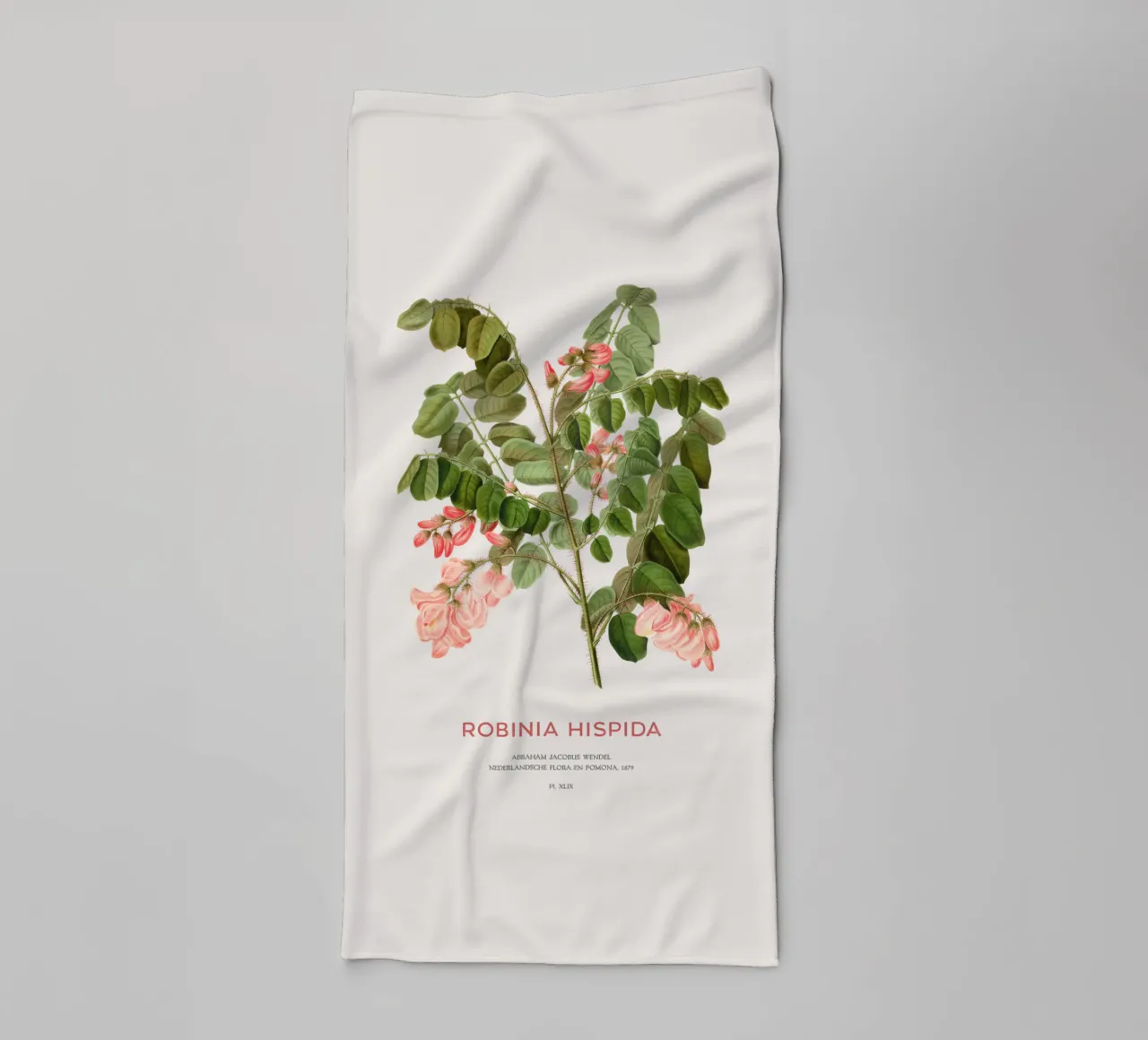 Rosen-Akazie oder Robinie hispida Handtuch von Vintagrafica