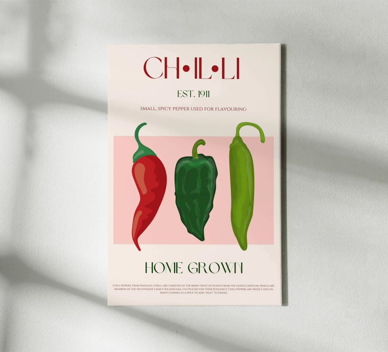 Chili-Druck Leinwand von KOKRPrints