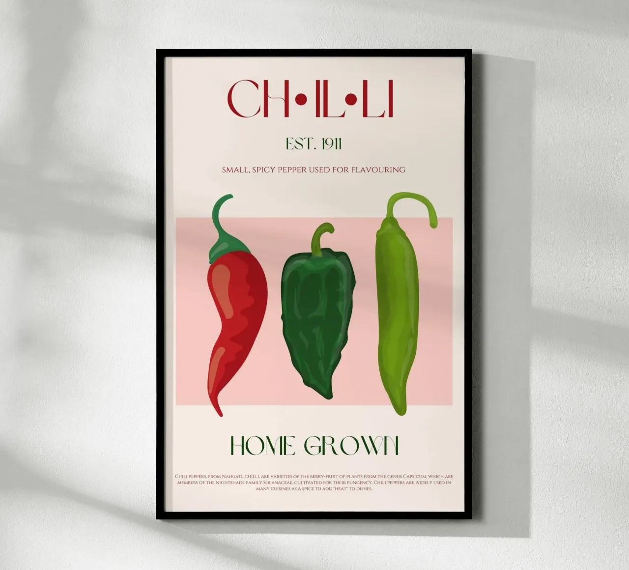 Chilli print poster by KOKRPrints