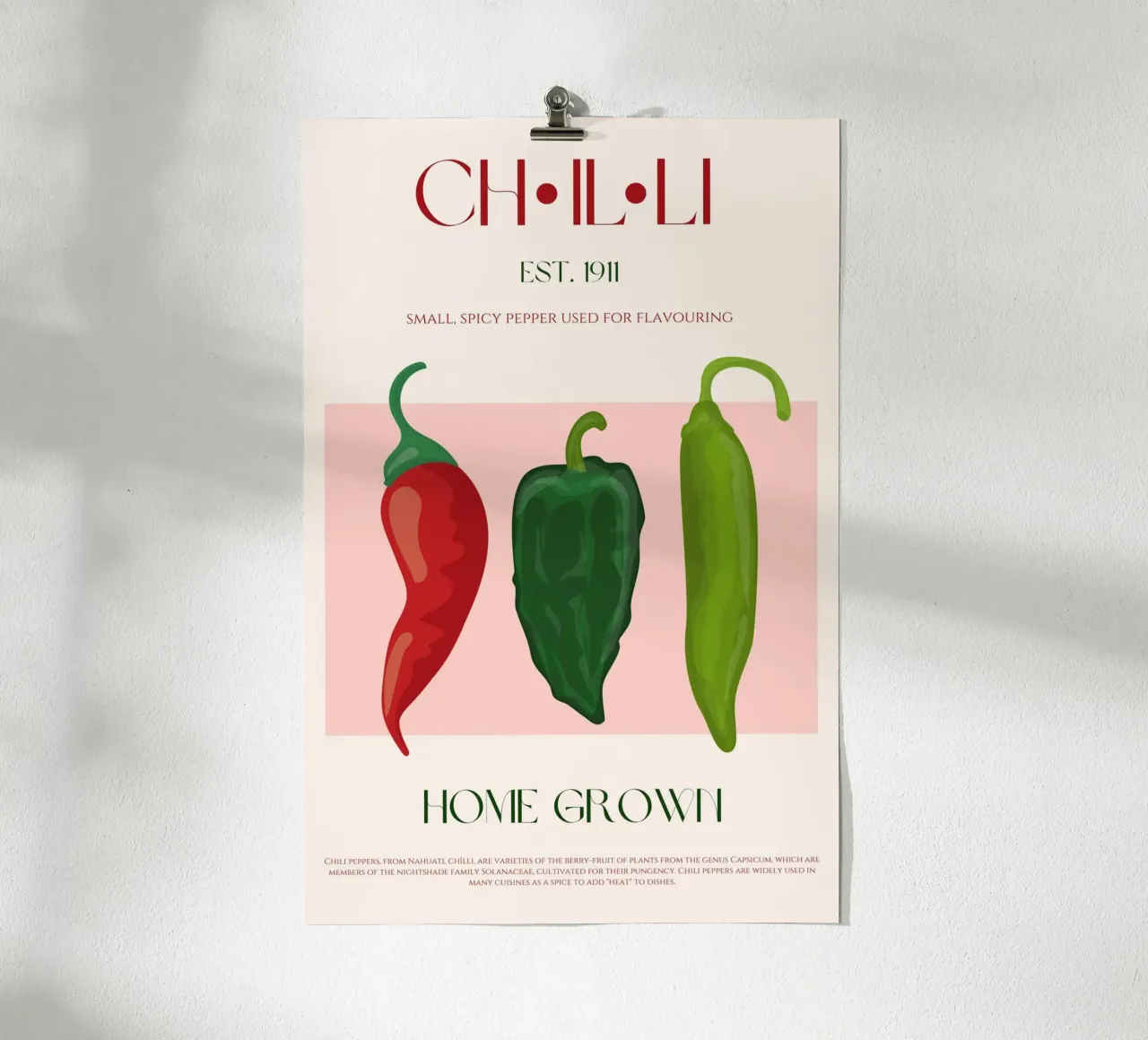 Chilli print poster by KOKRPrints
