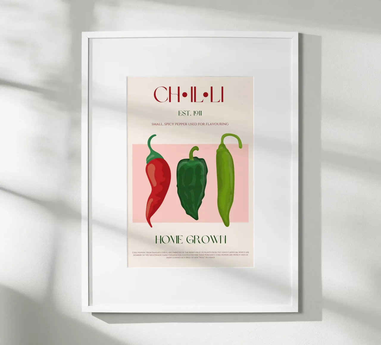 Chilli print poster by KOKRPrints