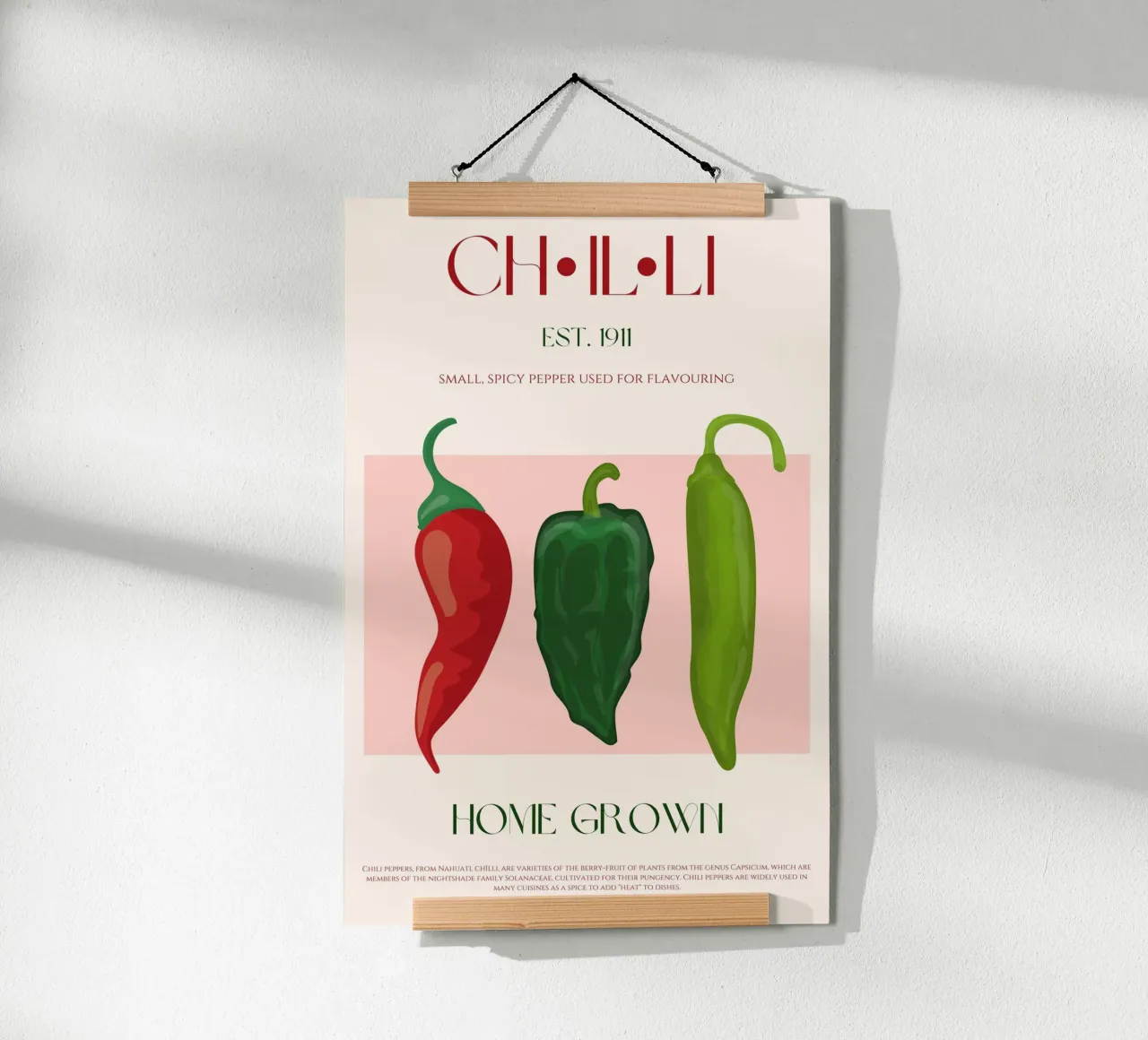 Chilli print poster by KOKRPrints