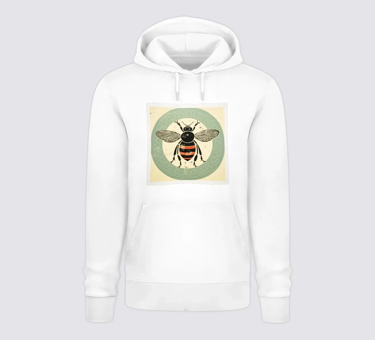 Ape verde Bumblebee 1 felpa con cappuccio da Minimal Animal Art