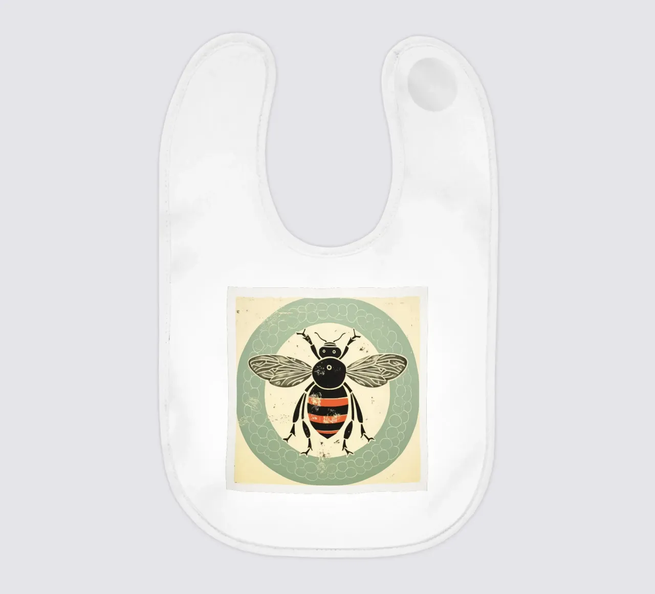 Ape verde Bumblebee 1 bavaglino da Minimal Animal Art