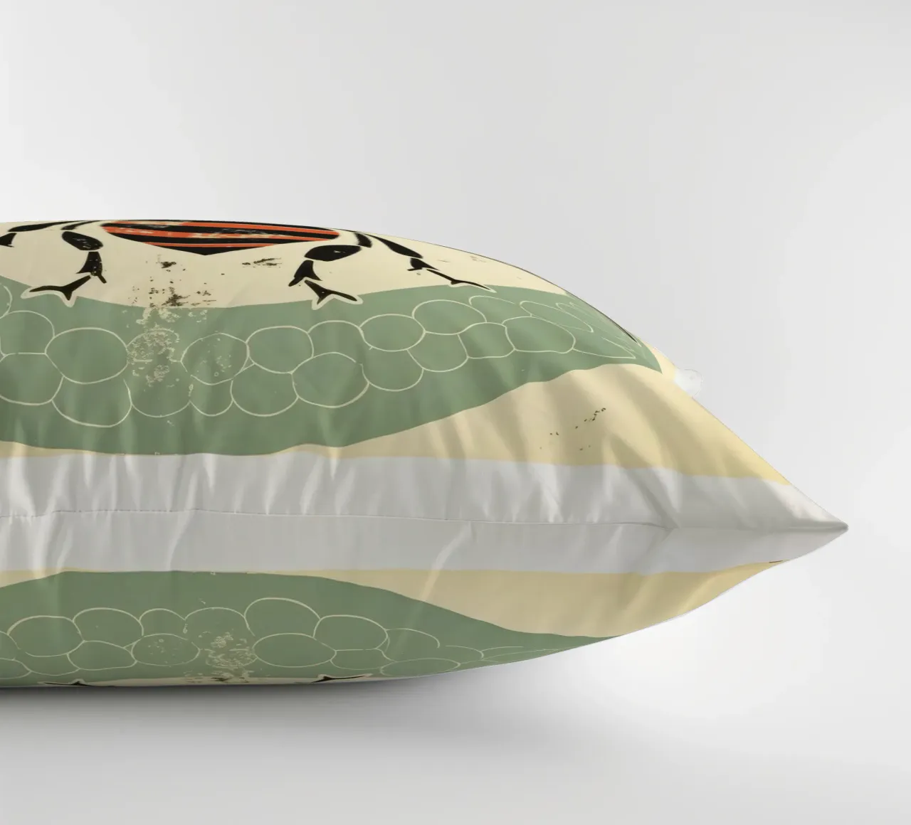 Ape verde Bumblebee 1 cuscino da Minimal Animal Art