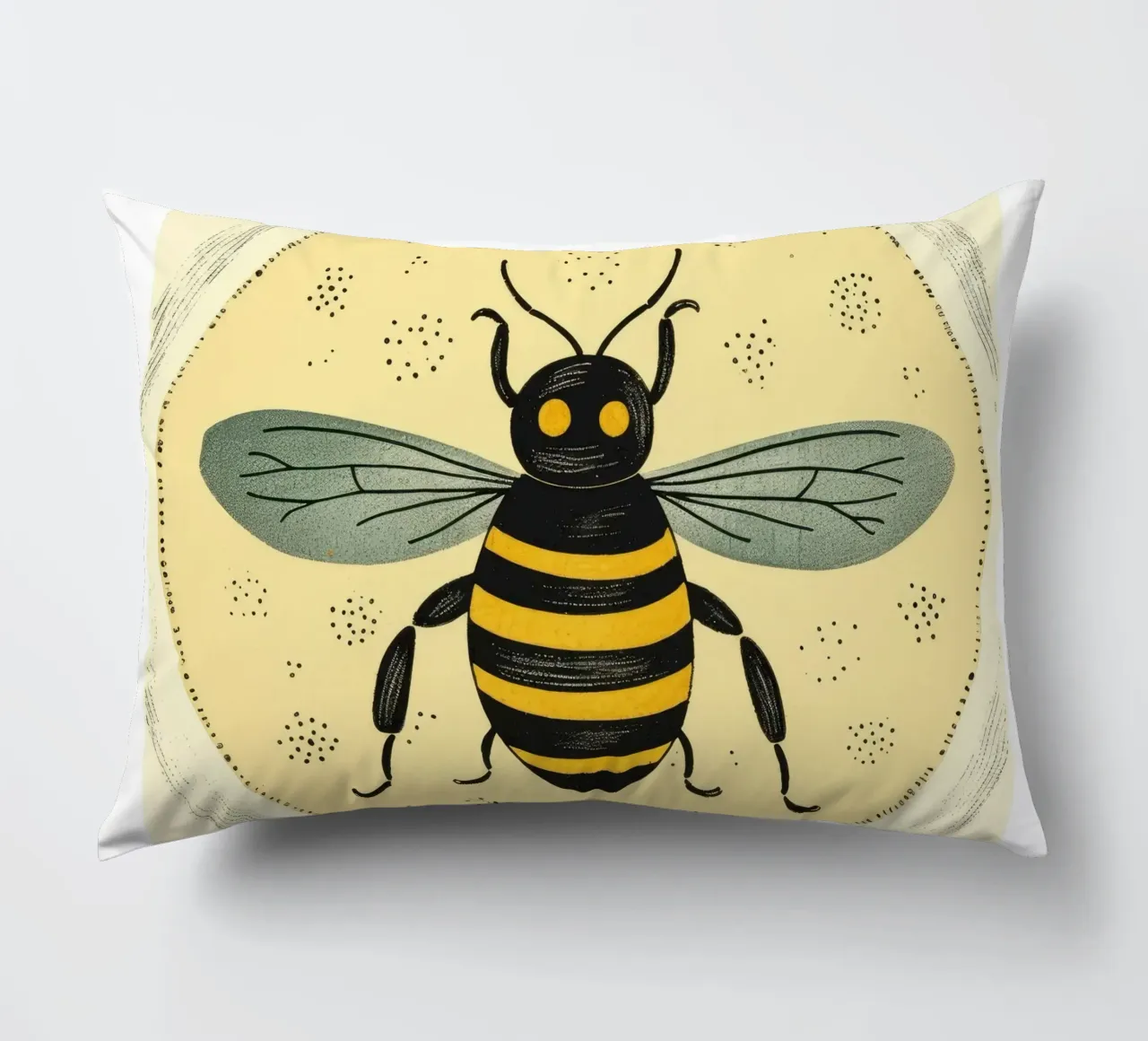 Ape verde Bumblebee 2 cuscino da Minimal Animal Art
