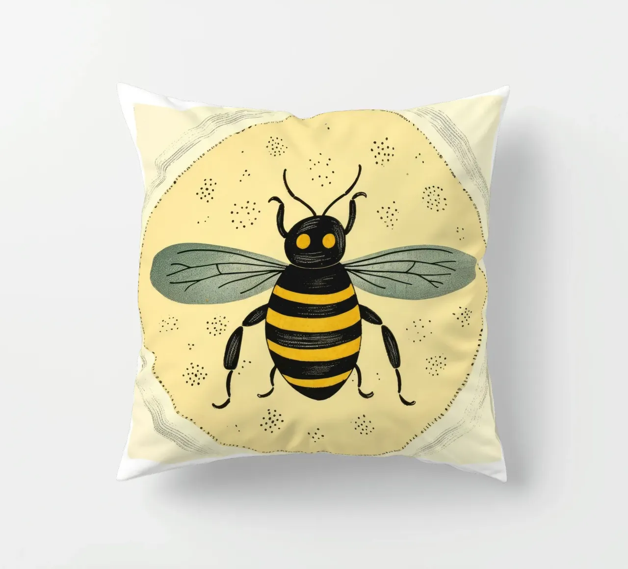 Ape verde Bumblebee 2 cuscino da Minimal Animal Art