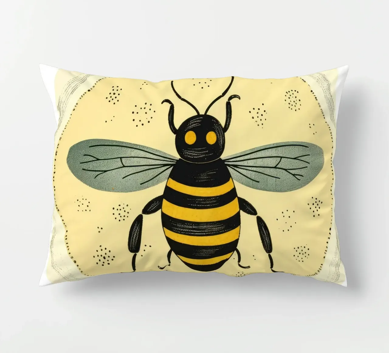 Ape verde Bumblebee 2 cuscino da Minimal Animal Art