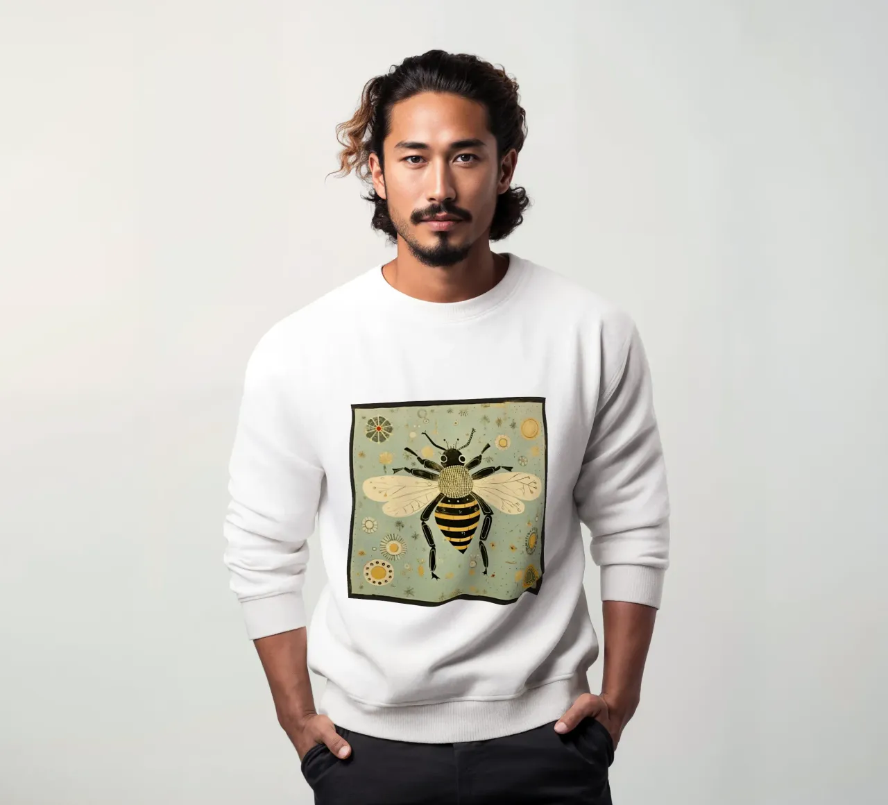 Ape verde Bumblebee 3 felpa da Minimal Animal Art