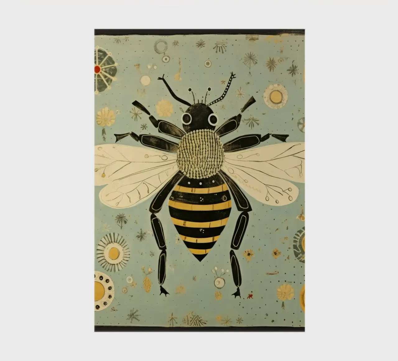 Green Bee Bumblebee 3 notebook by Minimal Animal Art