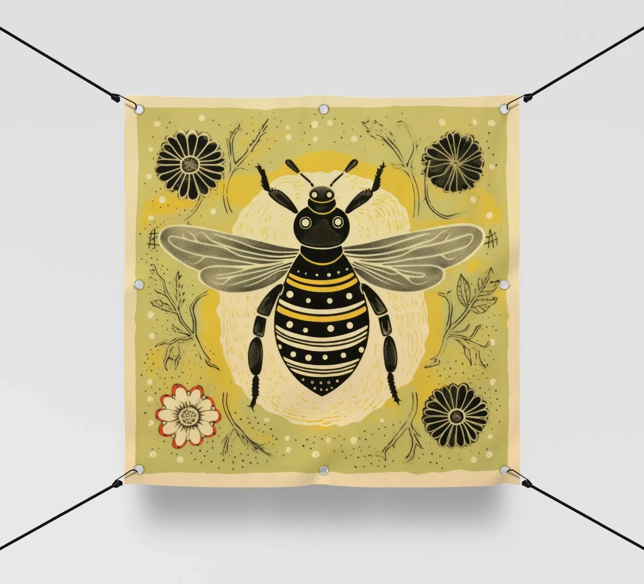 Ape verde Bumblebee 4 telo in pvc da Minimal Animal Art