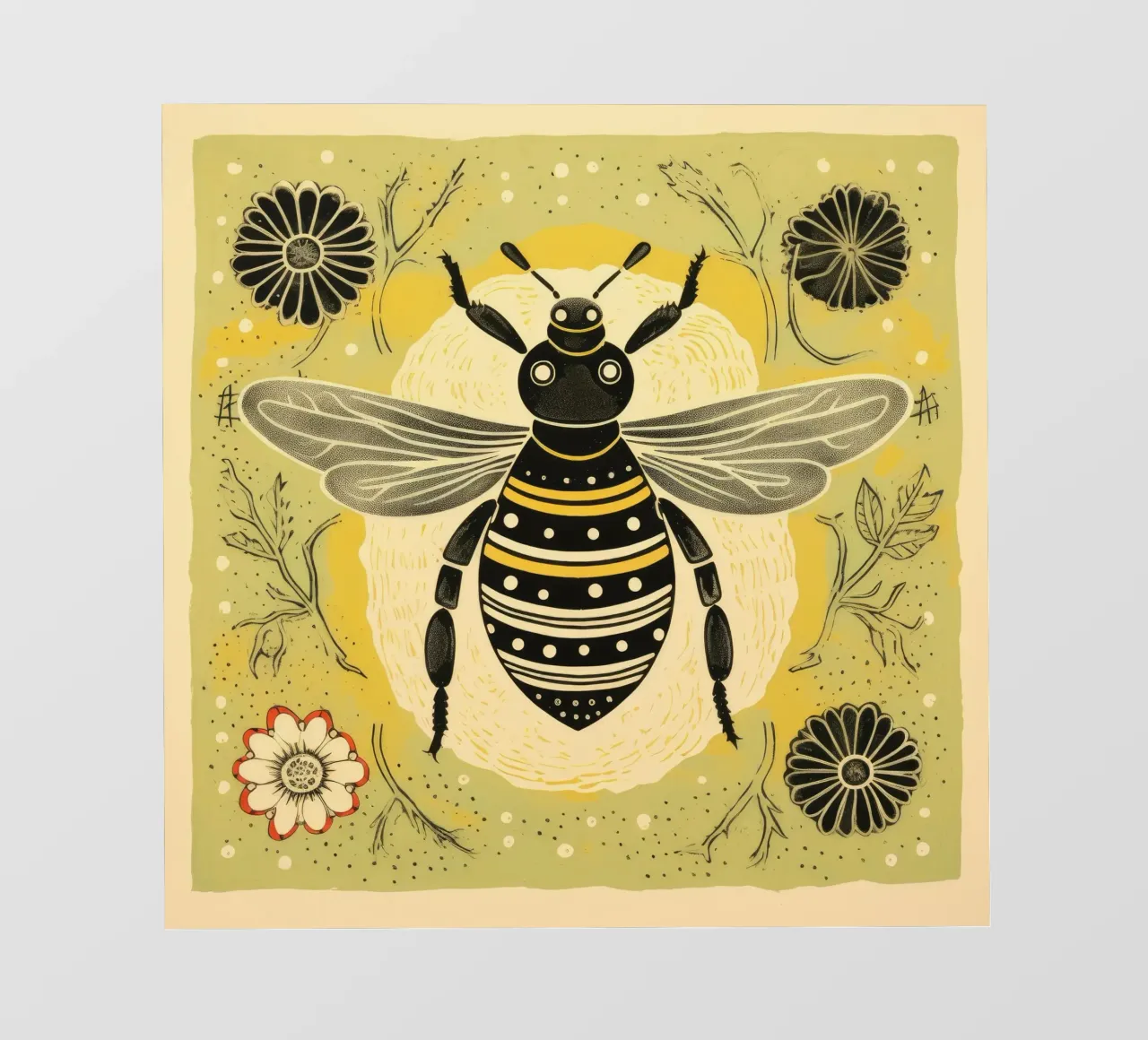 Ape verde Bumblebee 4 telo in pvc da Minimal Animal Art