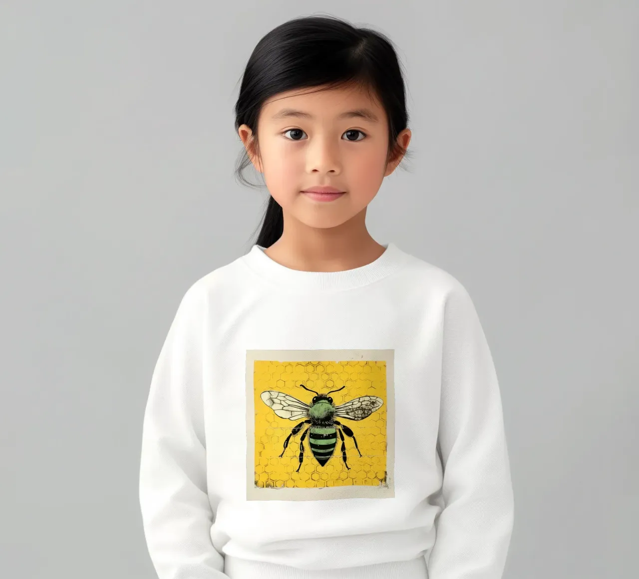 Ape verde Honeybee 1 felpa bambino da Minimal Animal Art