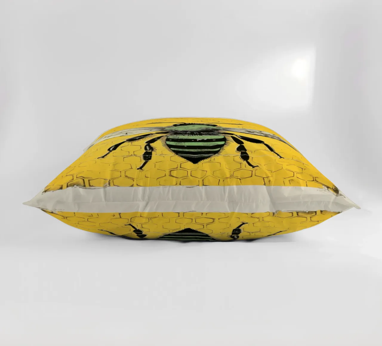 Ape verde Honeybee 1 cuscino da Minimal Animal Art