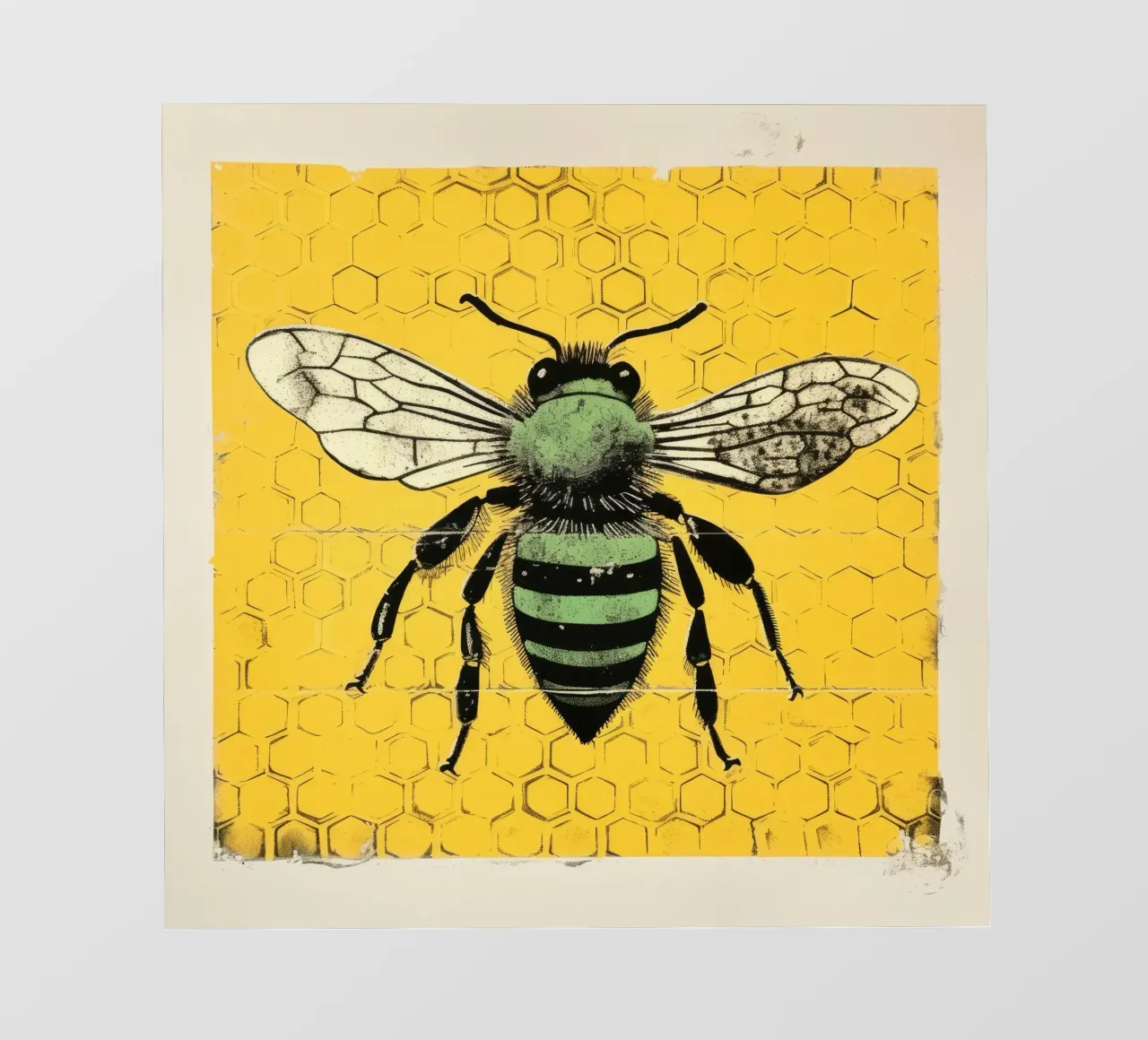 Ape verde Honeybee 1 pellicola backlit da Minimal Animal Art