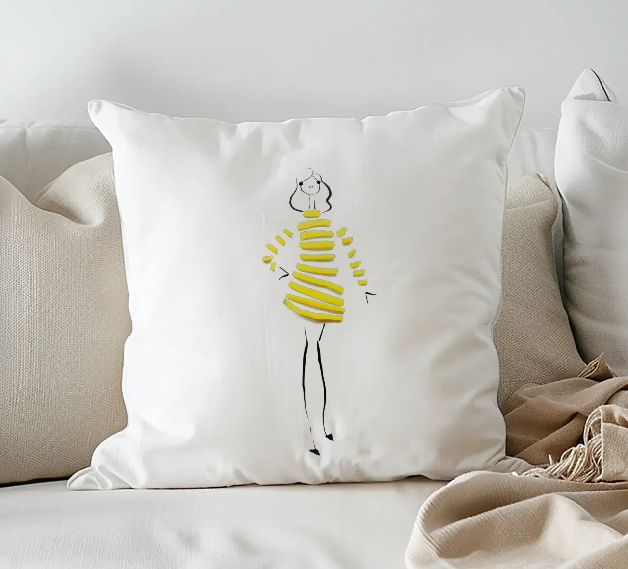 Citrus Stripes cuscino da Gretchen Roehrs