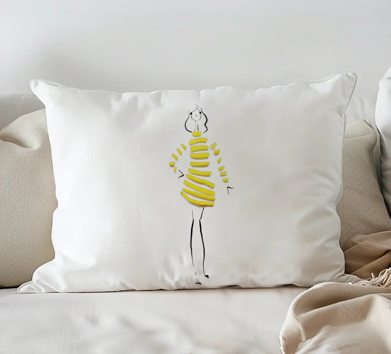 Citrus Stripes cuscino da Gretchen Roehrs