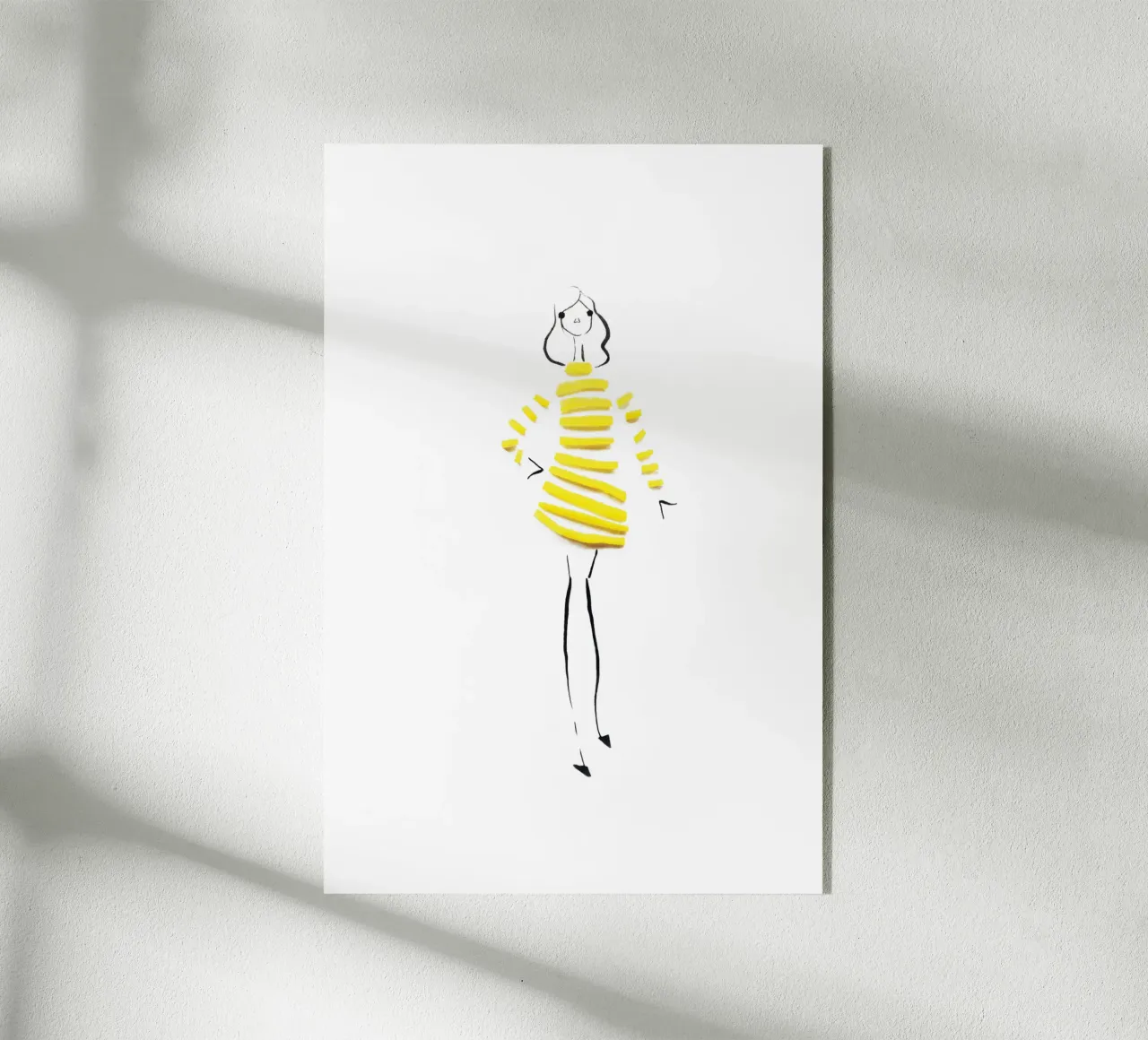 Citrus Stripes acrylic glass by Gretchen Roehrs