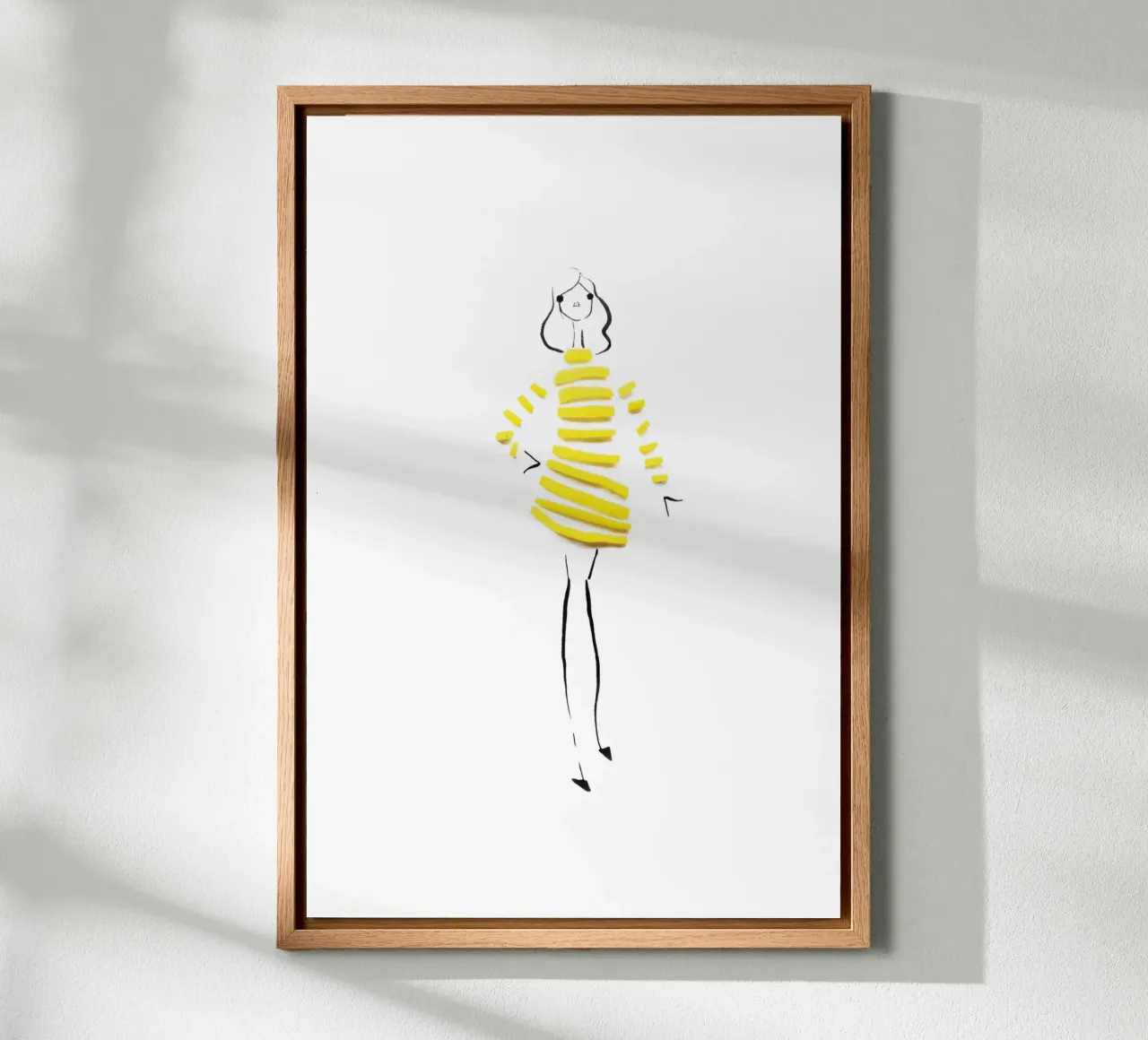 Citrus Stripes tela con Cornice a cassetta da Gretchen Roehrs