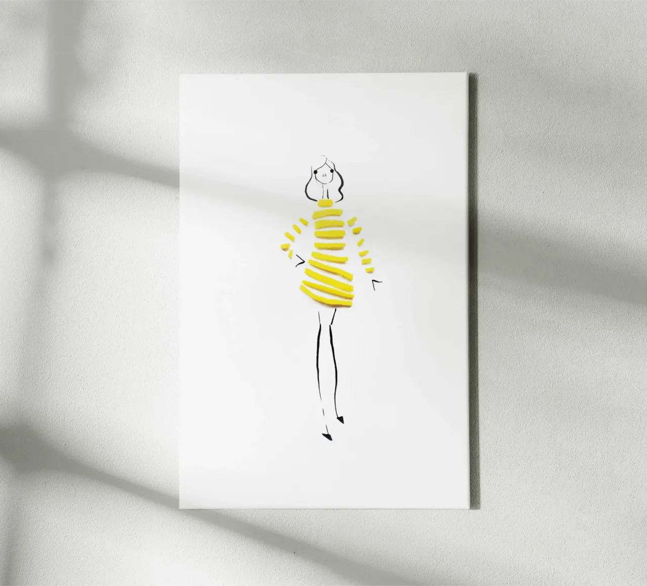 Citrus Stripes tela con Cornice a cassetta da Gretchen Roehrs
