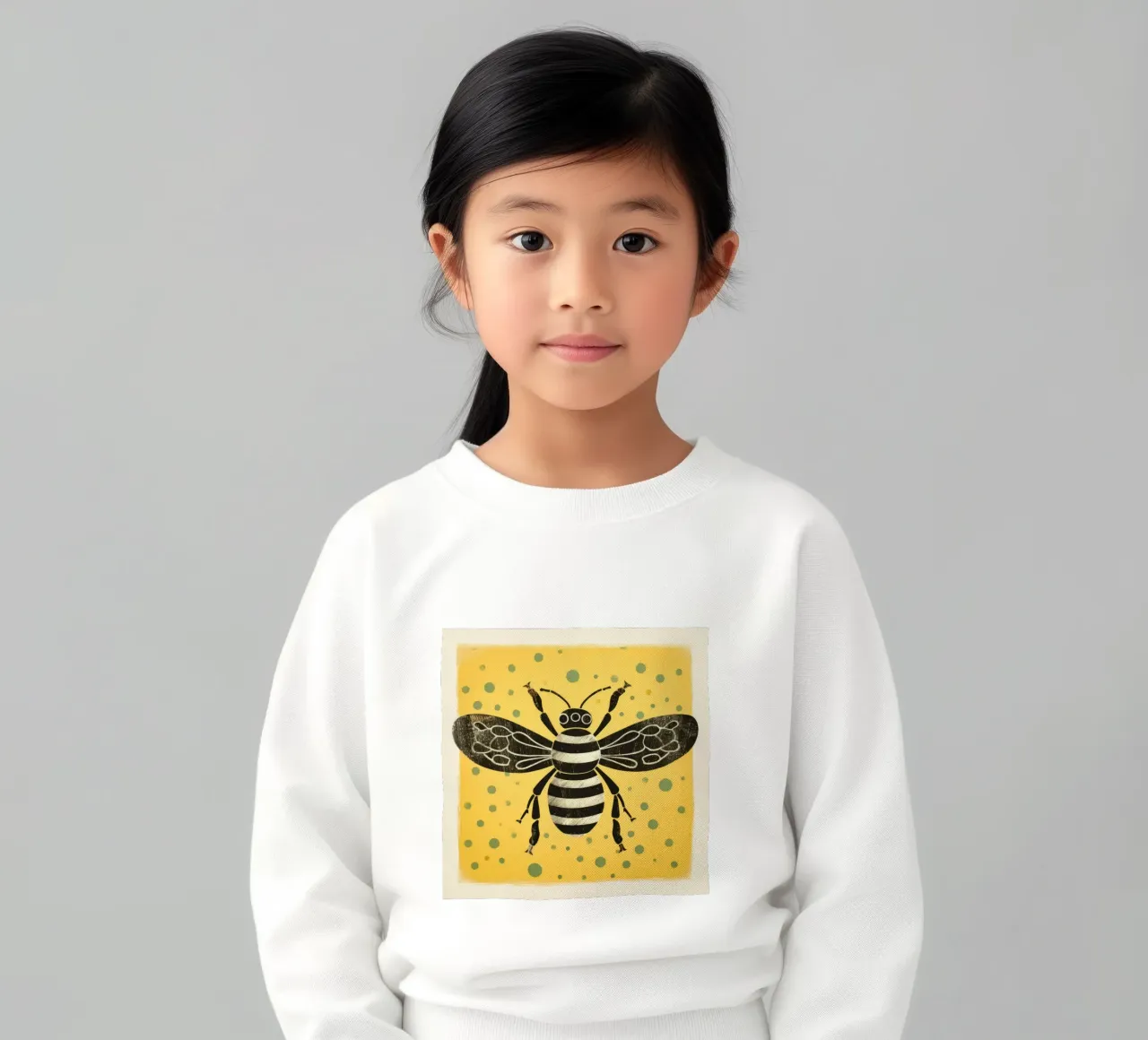 Ape verde Honeybee 2 felpa bambino da Minimal Animal Art