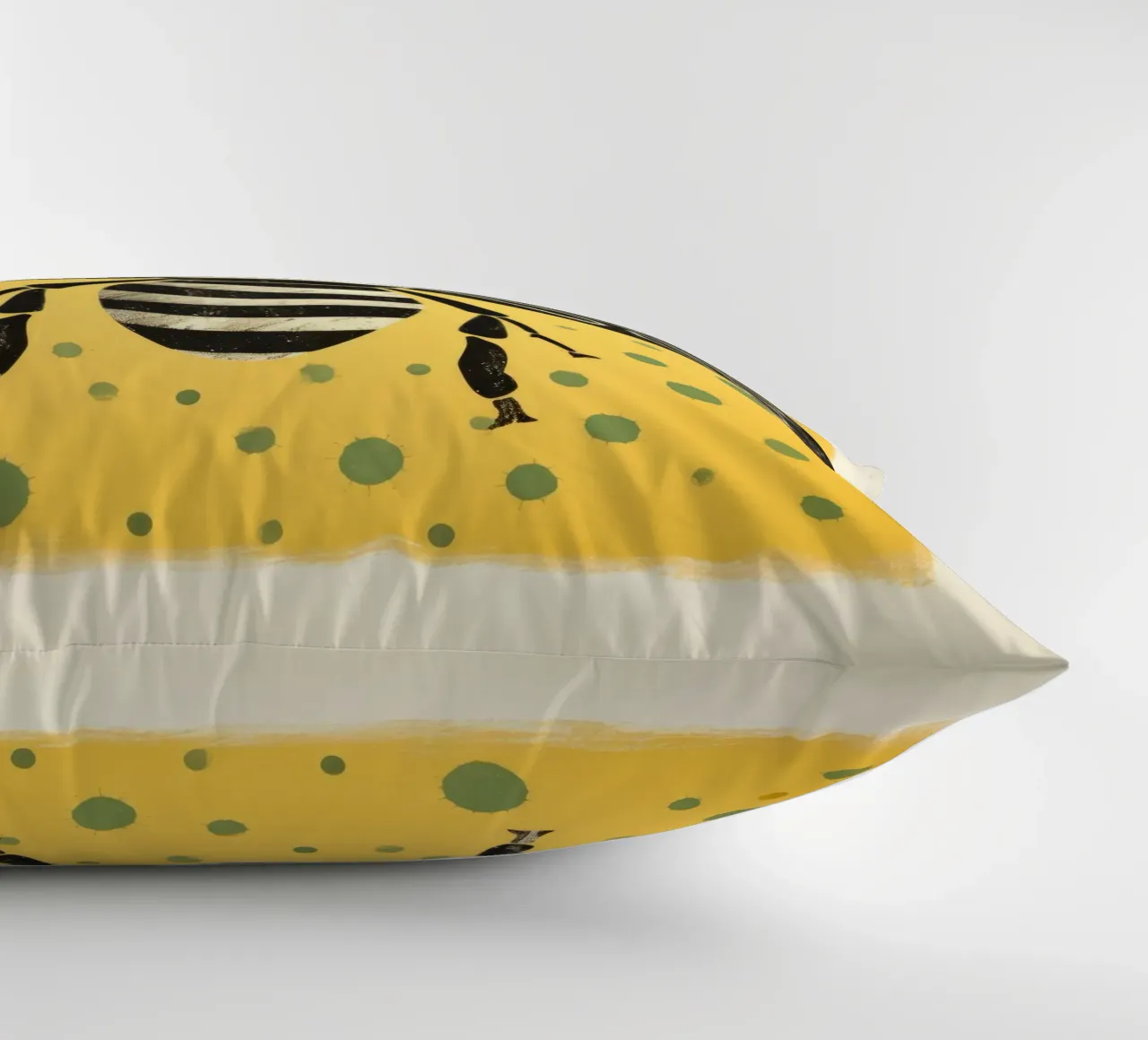 Ape verde Honeybee 2 cuscino da Minimal Animal Art
