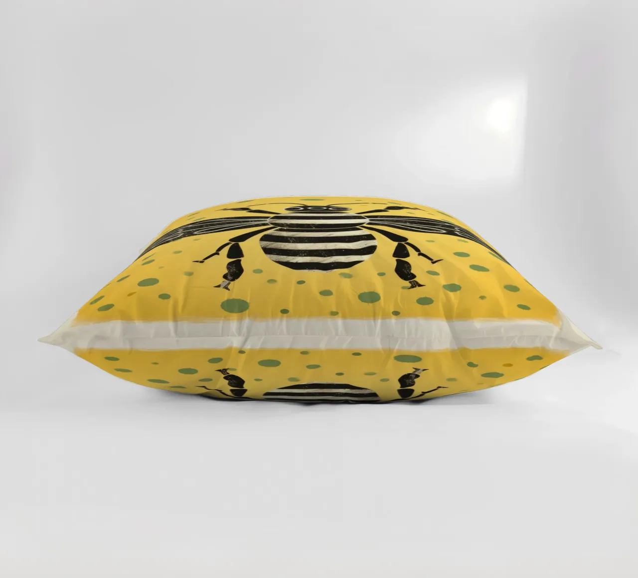 Ape verde Honeybee 2 cuscino da Minimal Animal Art