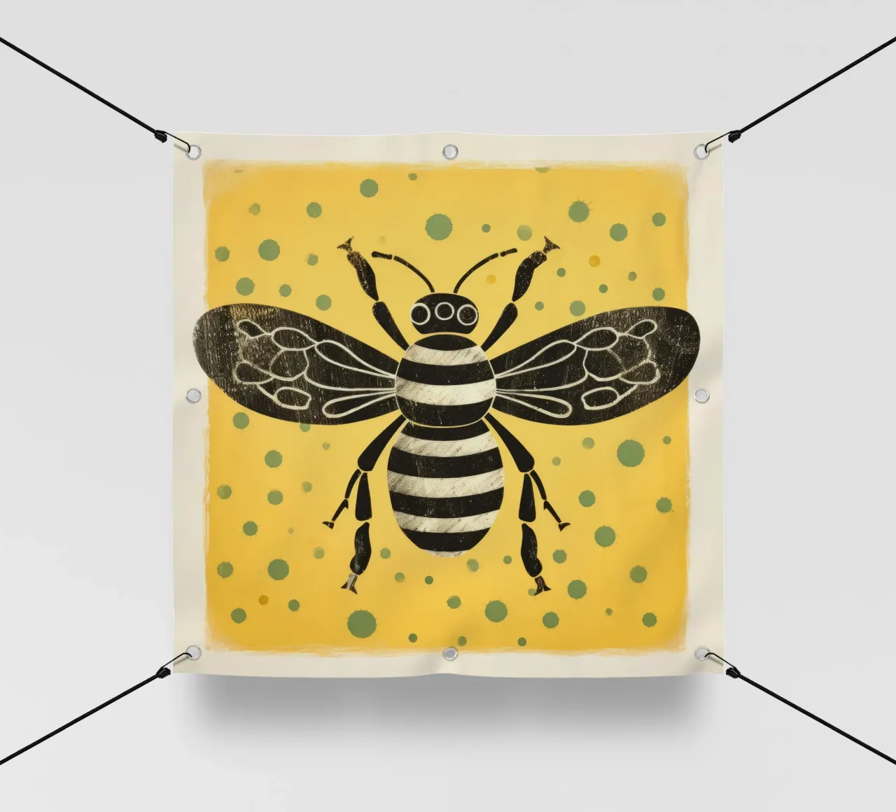 Ape verde Honeybee 2 telo in pvc da Minimal Animal Art