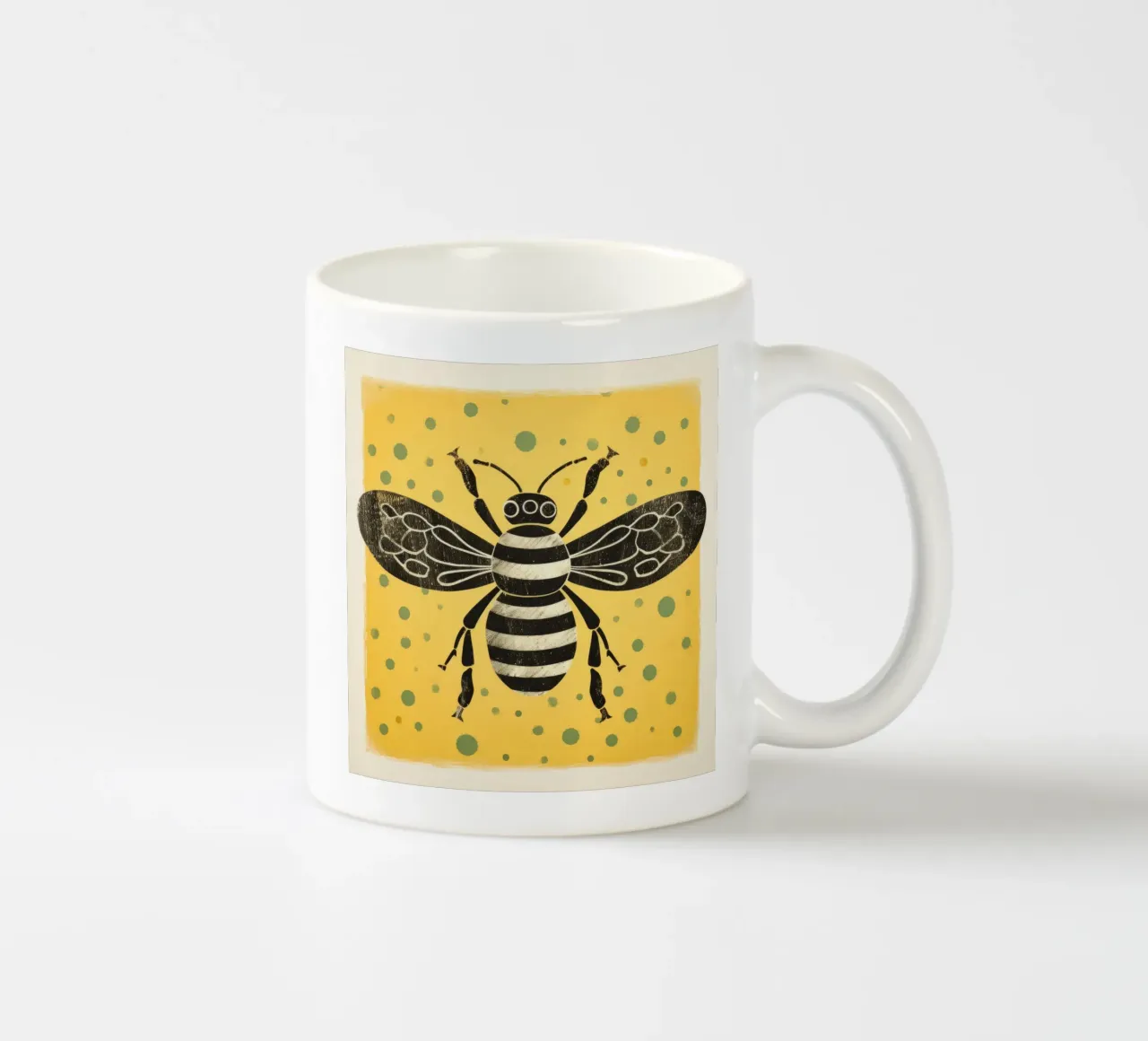 Ape verde Honeybee 2 tazza in ceramica da Minimal Animal Art