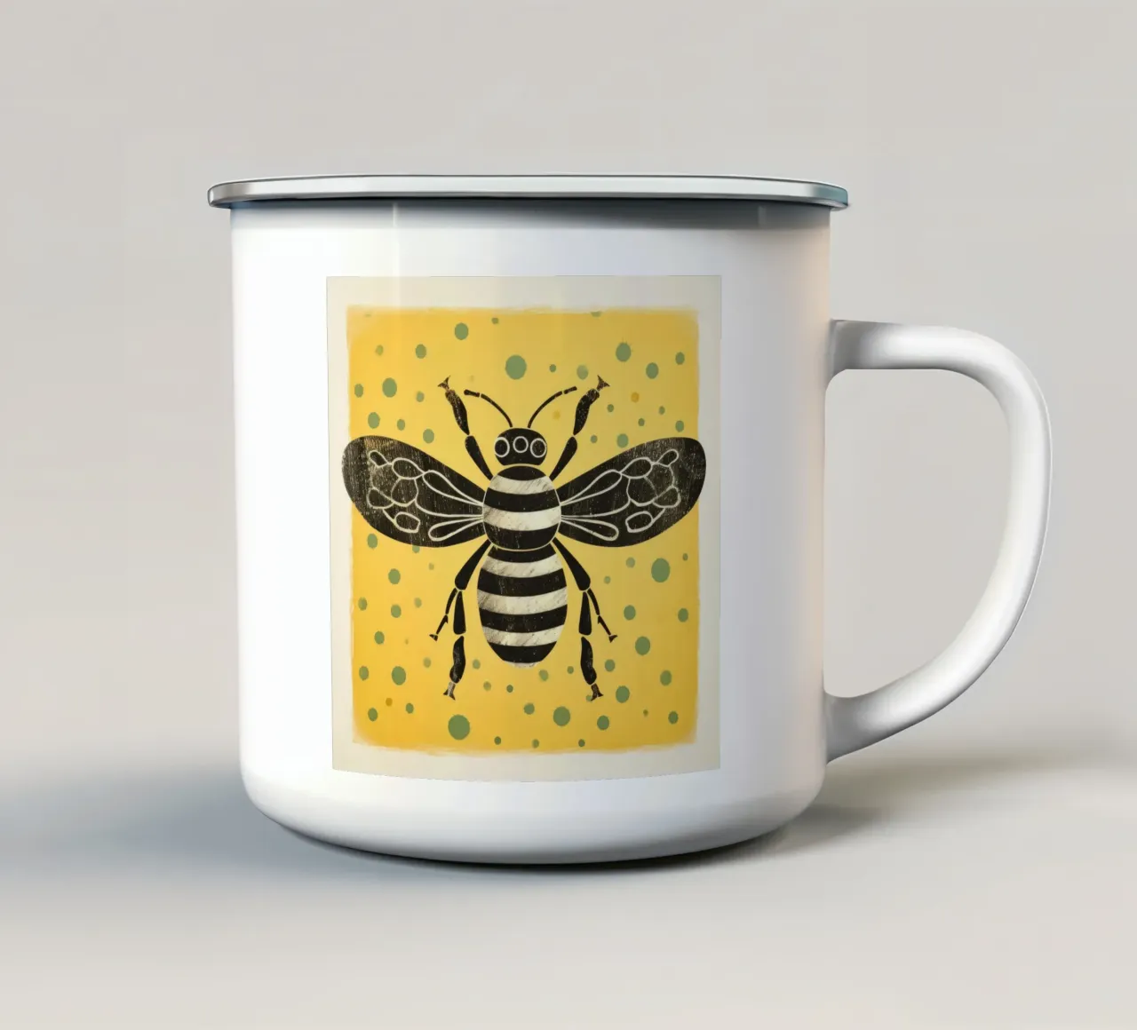 Ape verde Honeybee 2 tazza in smalto da Minimal Animal Art