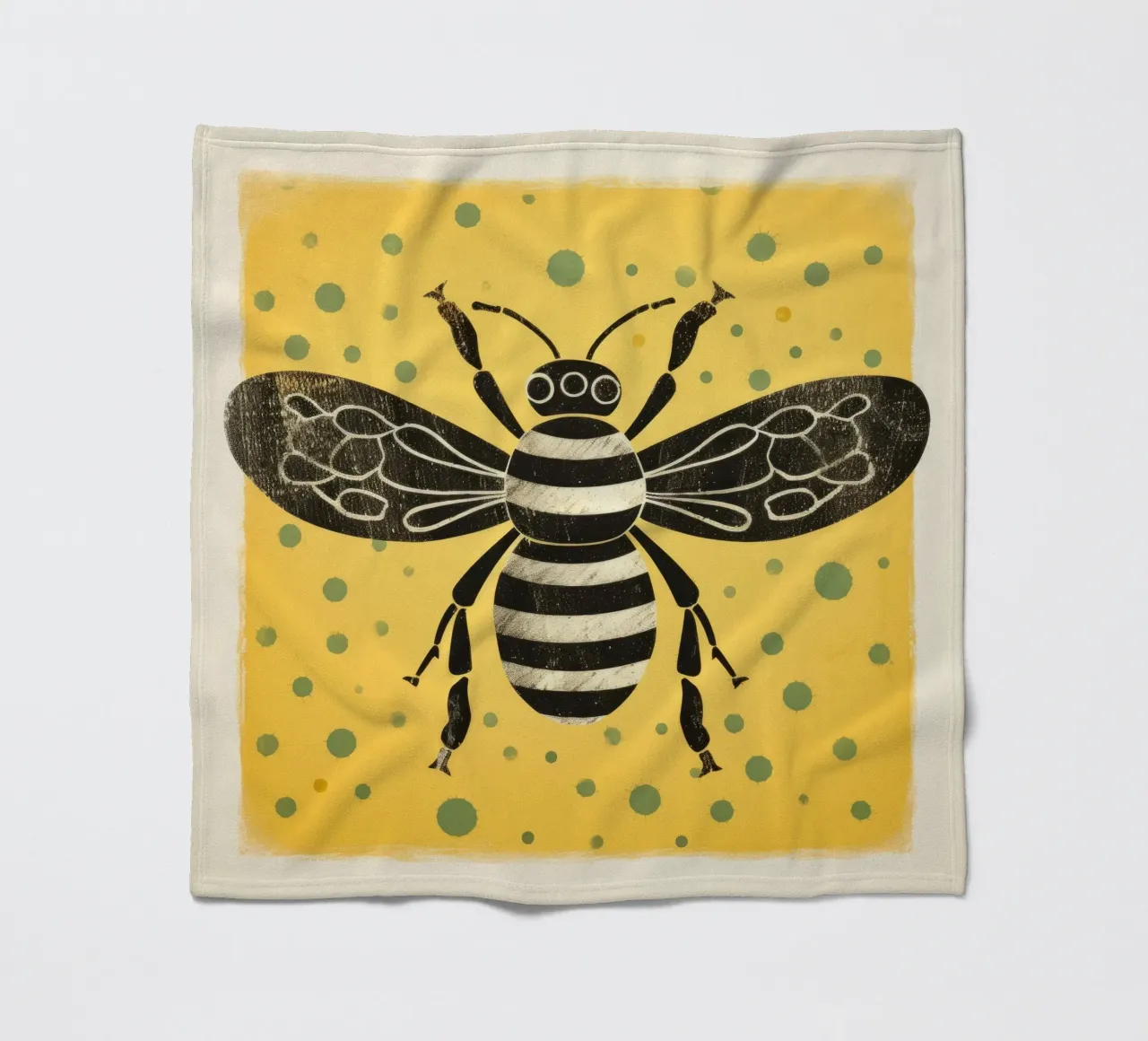 Ape verde Honeybee 2 coperta in pile da Minimal Animal Art