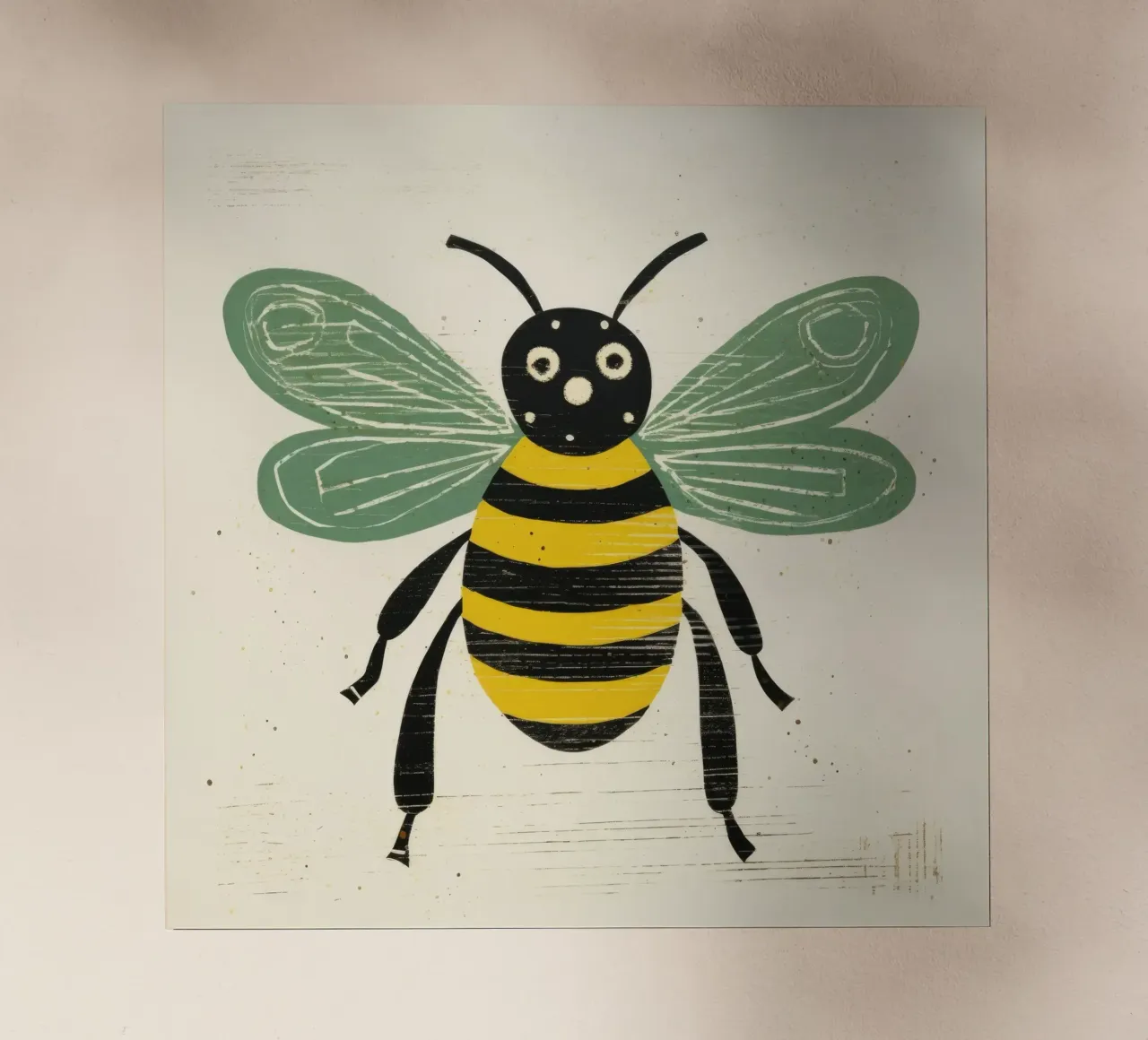 Ape verde Honeybee 3 pellicola backlit da Minimal Animal Art