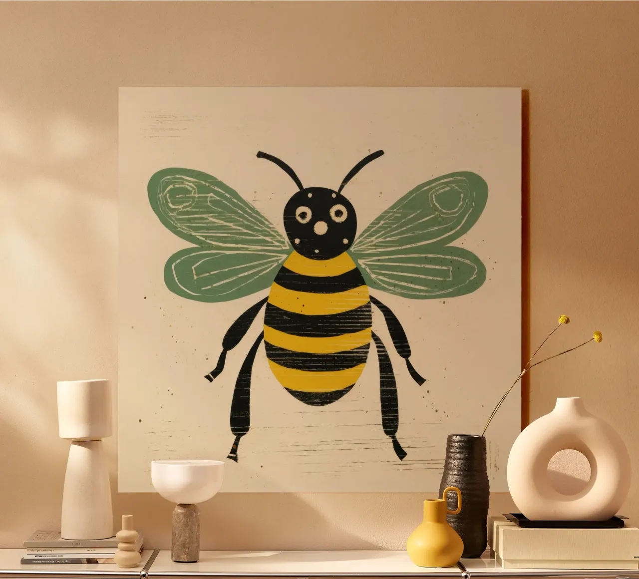 Ape verde Honeybee 3 plexiglass da Minimal Animal Art