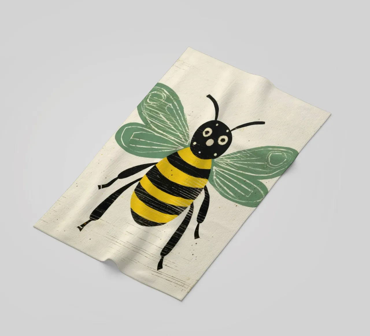Ape verde Honeybee 3 telo mare da Minimal Animal Art