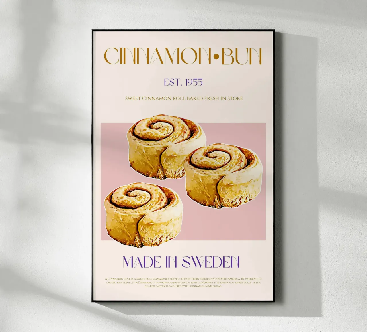 Cinnamon Bun Print metacrilato de KOKRPrints