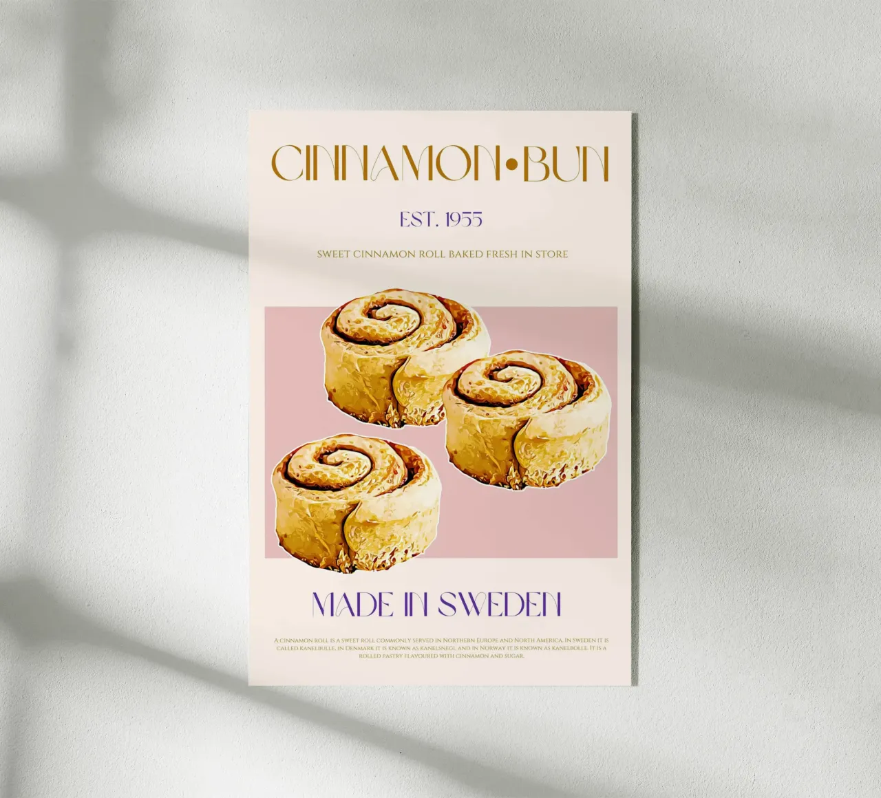 Cinnamon Bun Print metacrilato de KOKRPrints