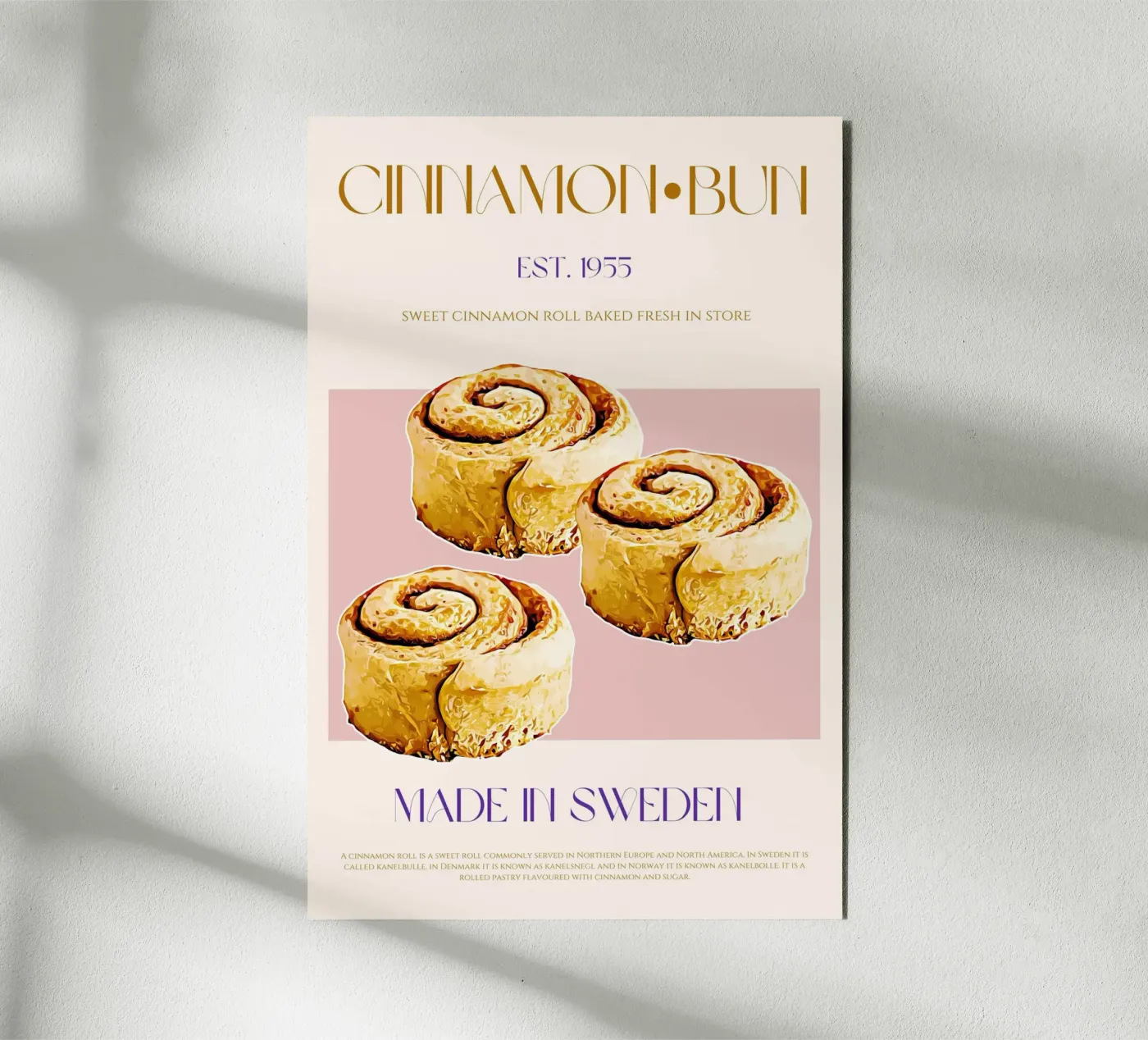 Cinnamon Bun Print Forex-Platte von KOKRPrints