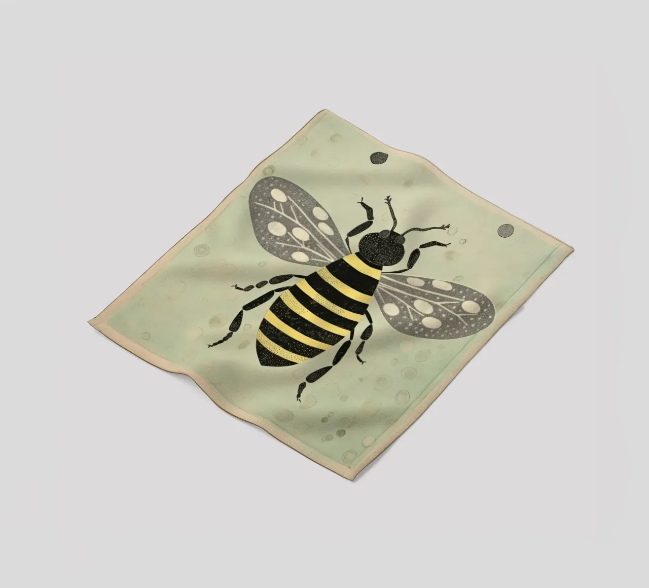 Ape verde Honeybee 4 coperta in pile da Minimal Animal Art