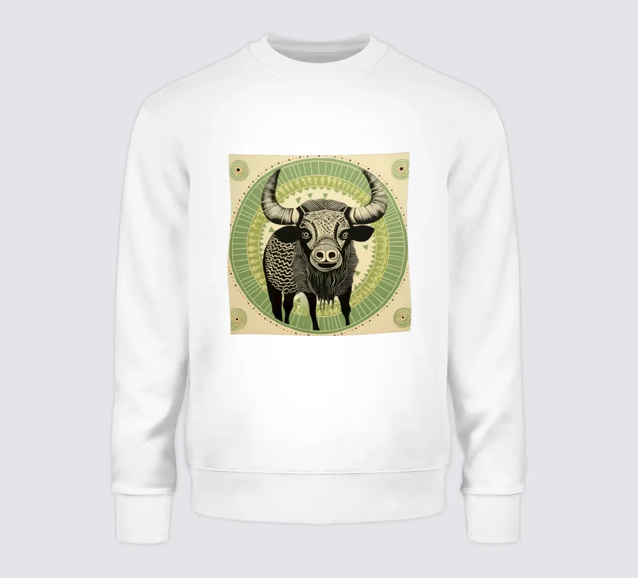 Bufalo verde 1 felpa da Minimal Animal Art