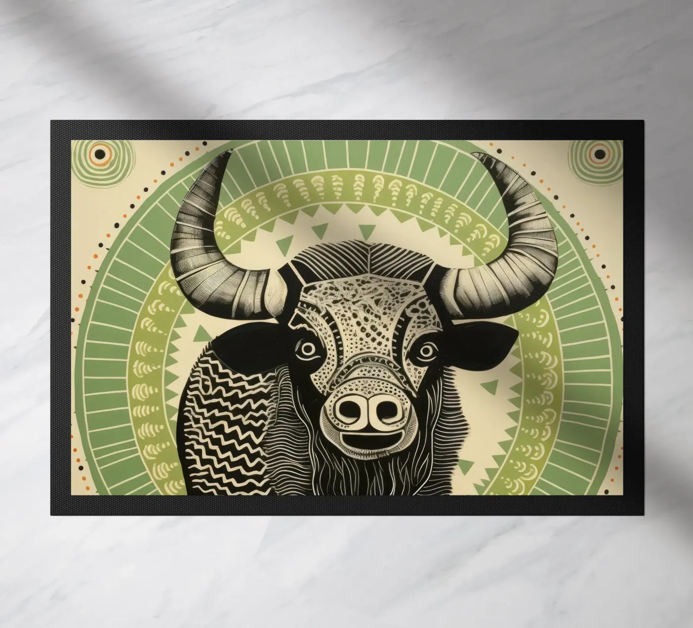 Bufalo verde zerbino da Minimal Animal Art