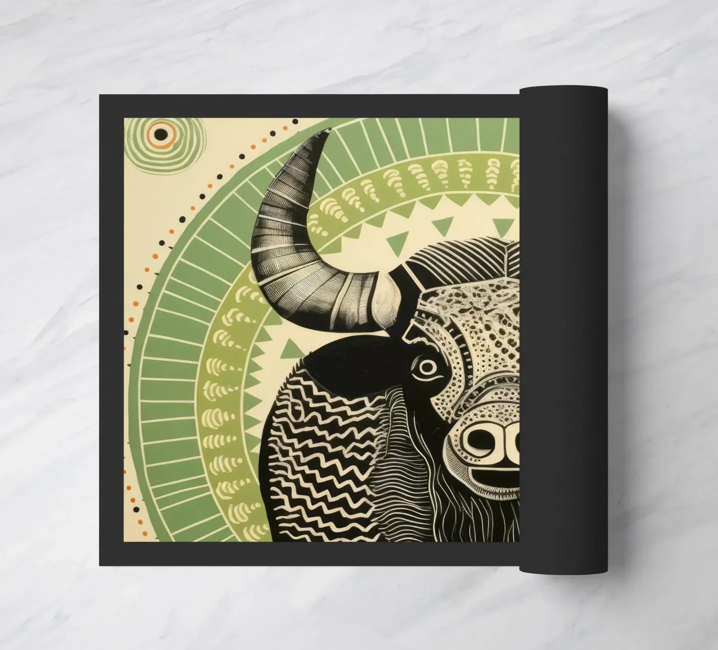 Bufalo verde zerbino da Minimal Animal Art