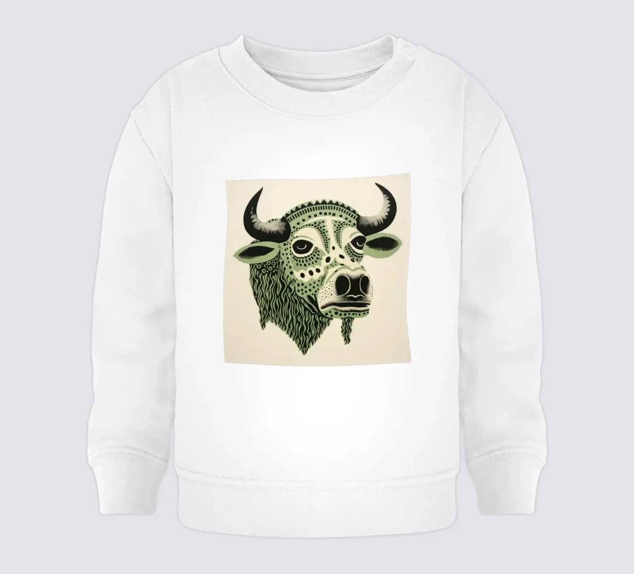 Bufalo verde 2 felpa neonato da Minimal Animal Art
