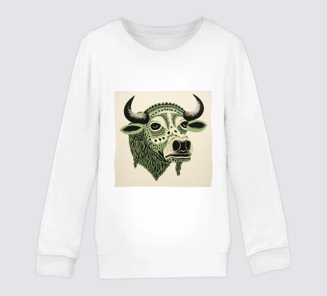 Bufalo verde 2 felpa bambino da Minimal Animal Art