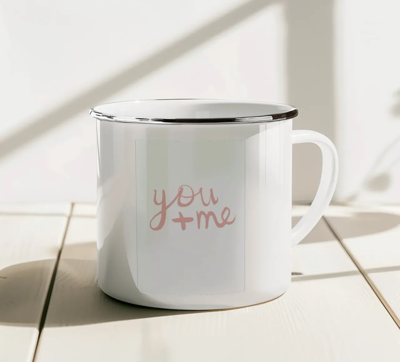 You and Me taza de esmalte de Dead Language