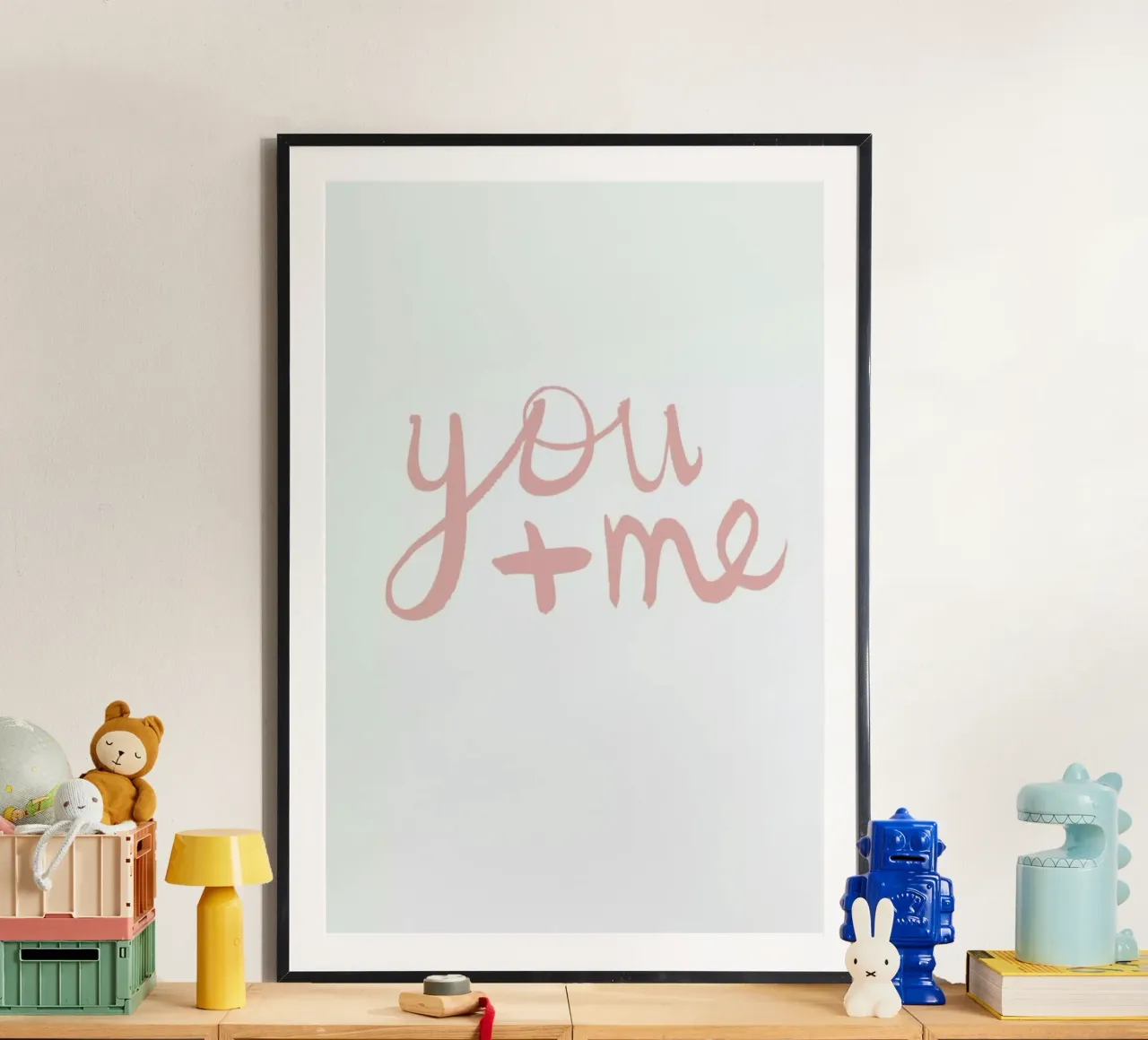 You and Me poster con telaio in alluminio da Dead Language