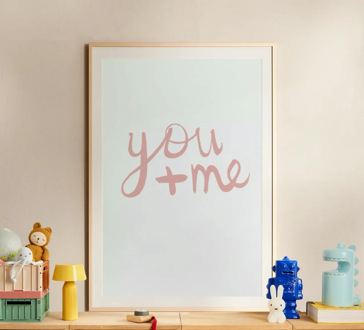 You and Me poster con telaio in alluminio da Dead Language