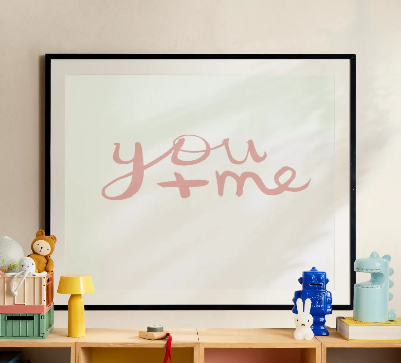 You and Me poster con telaio in alluminio da Dead Language